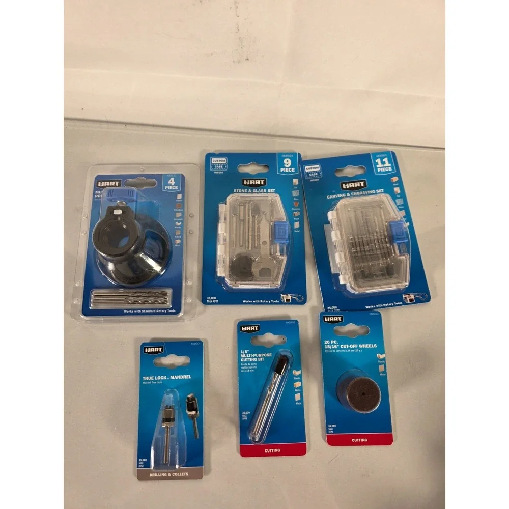 Hart 27‎ piece Rotary Tool Accessory Lot Carving Engraving Stone Glass Cutting